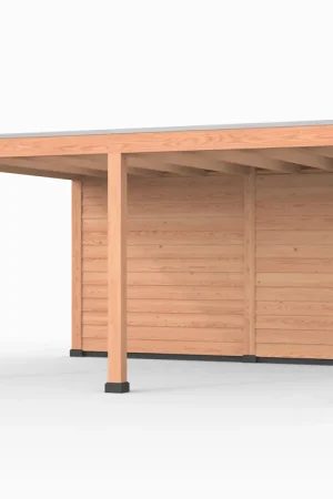 Laatste Versie Douglas overkapping, 500 x 400, met achterwand, Westwood Elegant